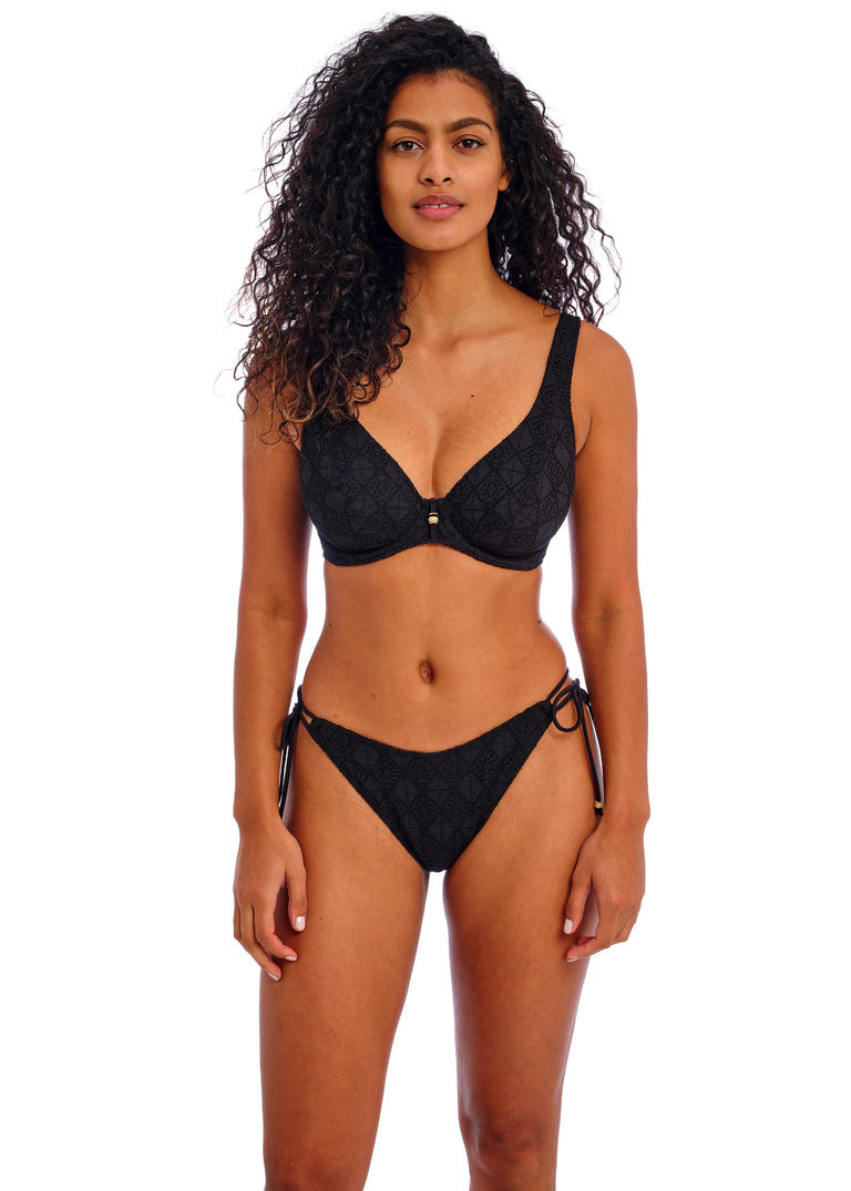 Freya Swimwear Nomad Nights High Apex Bikini Top Black