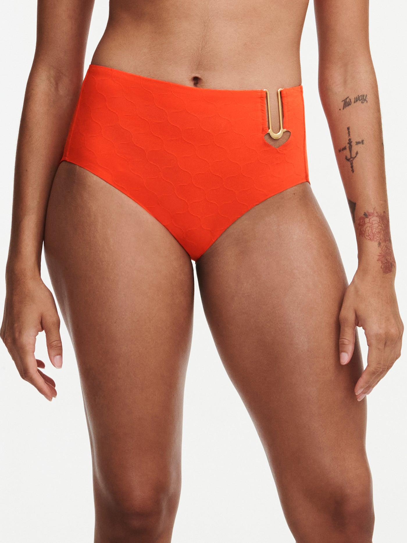 Chantelle Beachwear Glow high waist bottom Bright Orange