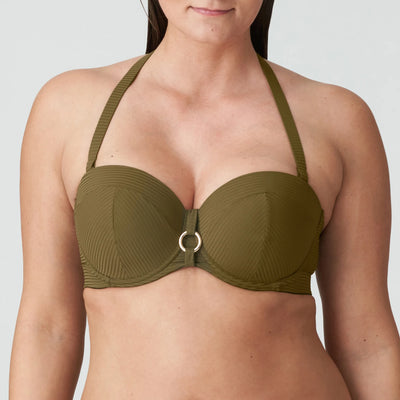 PrimaDonna Swim Sahara Padded Strapless Bikini Top Olive