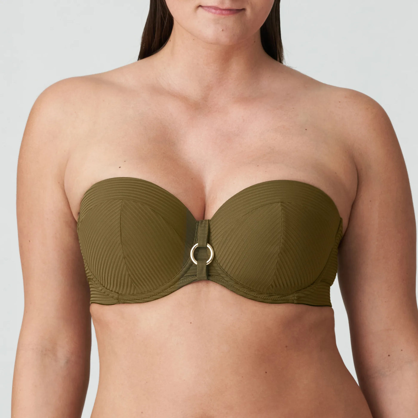 PrimaDonna Swim Sahara Padded Strapless Bikini Top Olive