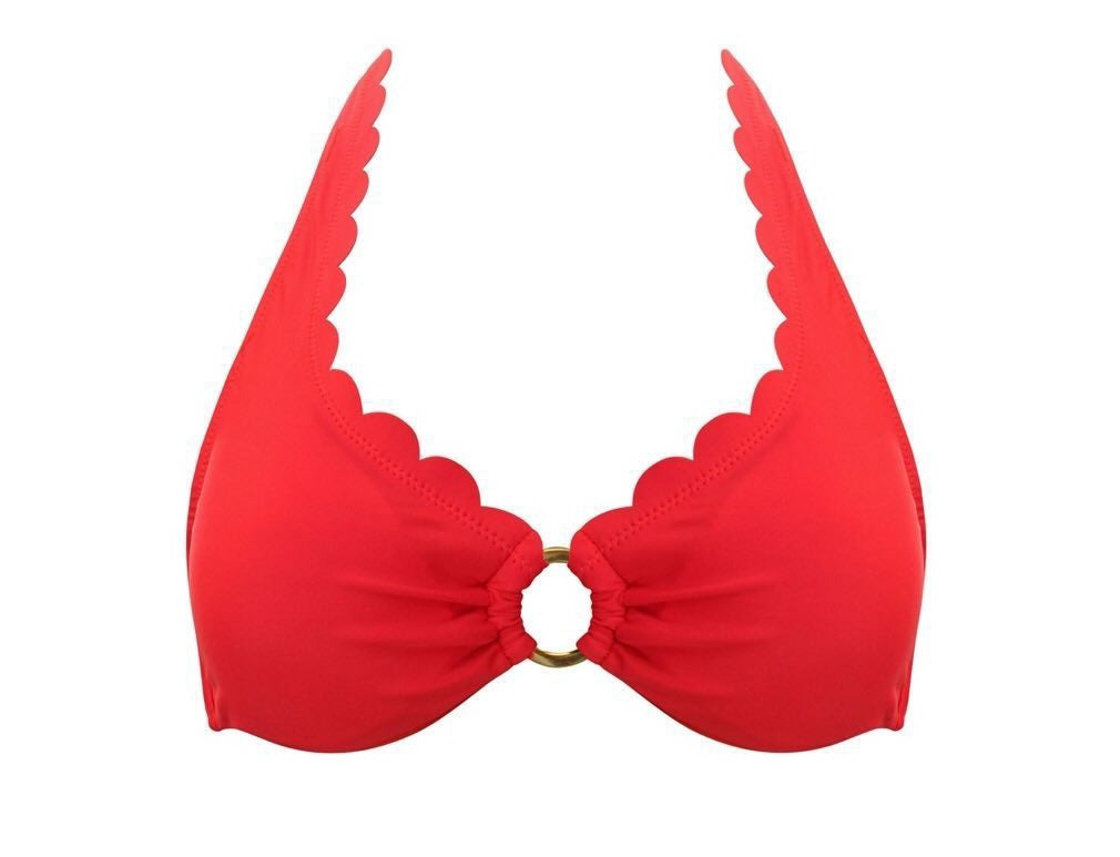 Kaanda Beach life Venus underwire halter bikini top red