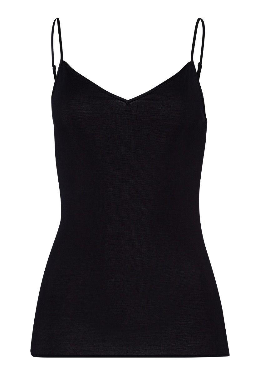 Hanro Cotton Seamless V-neck camisole Black
