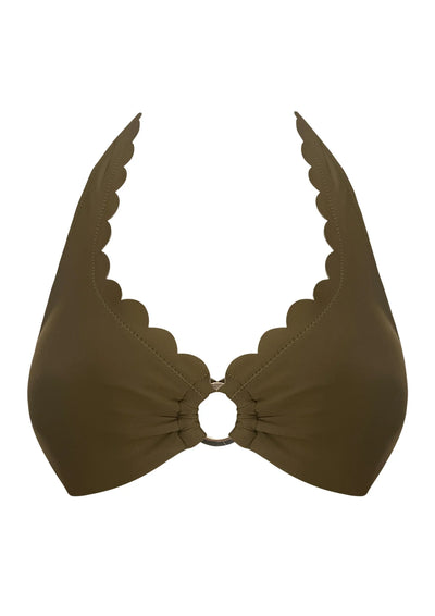 Kaanda Beach life Venus Underwire Halter top Dark Olive