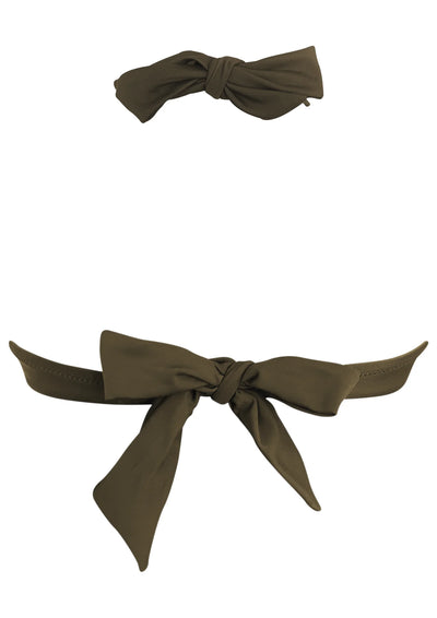 Kaanda Beach life Venus Underwire Halter top Dark Olive