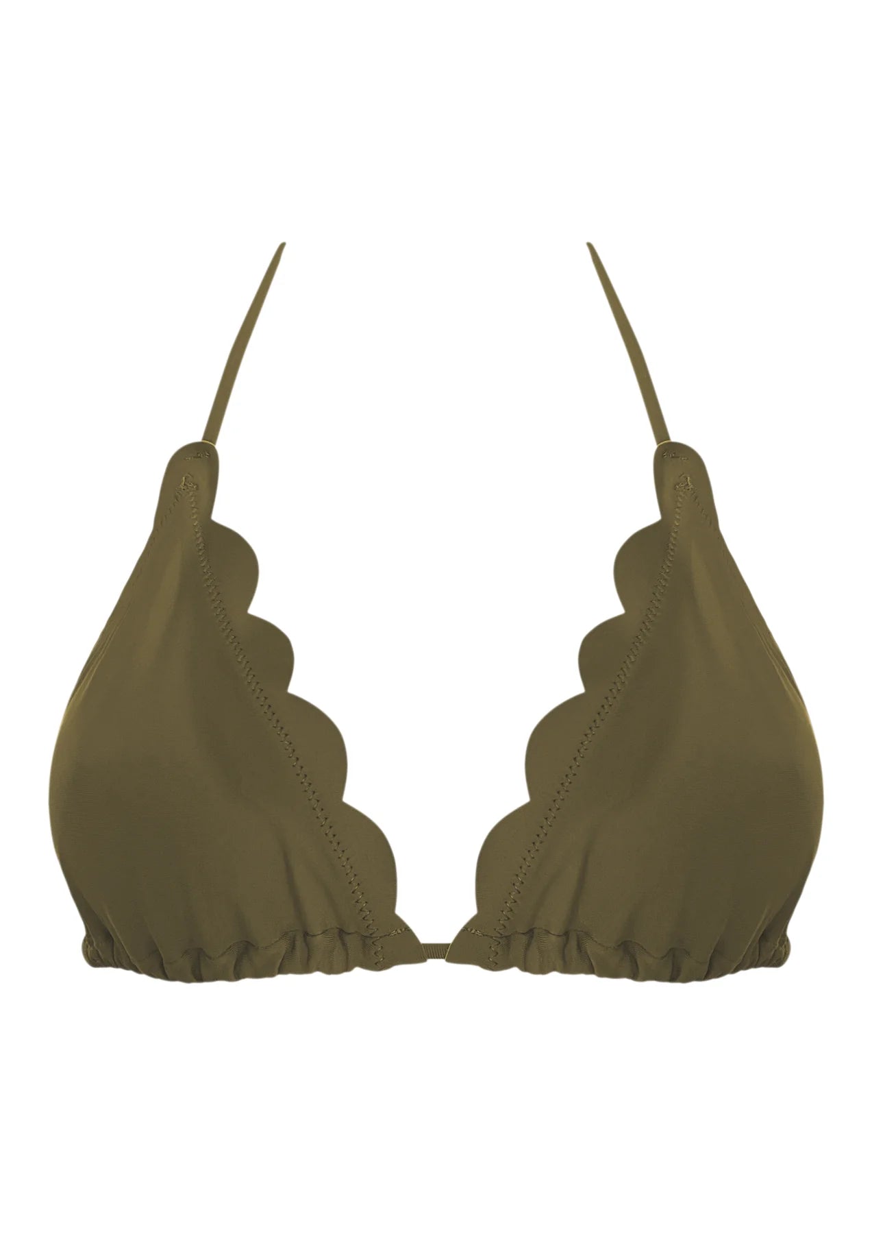 Kaanda Beach life Venus triangle bikini top Dark Olive