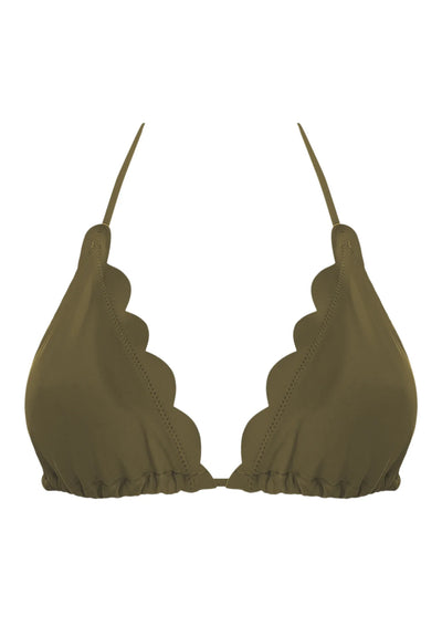 Kaanda Beach life Venus triangle bikini top Dark Olive