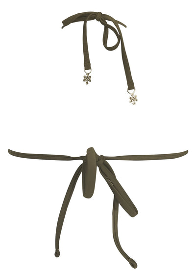 Kaanda Beach life Venus triangle bikini top Dark Olive