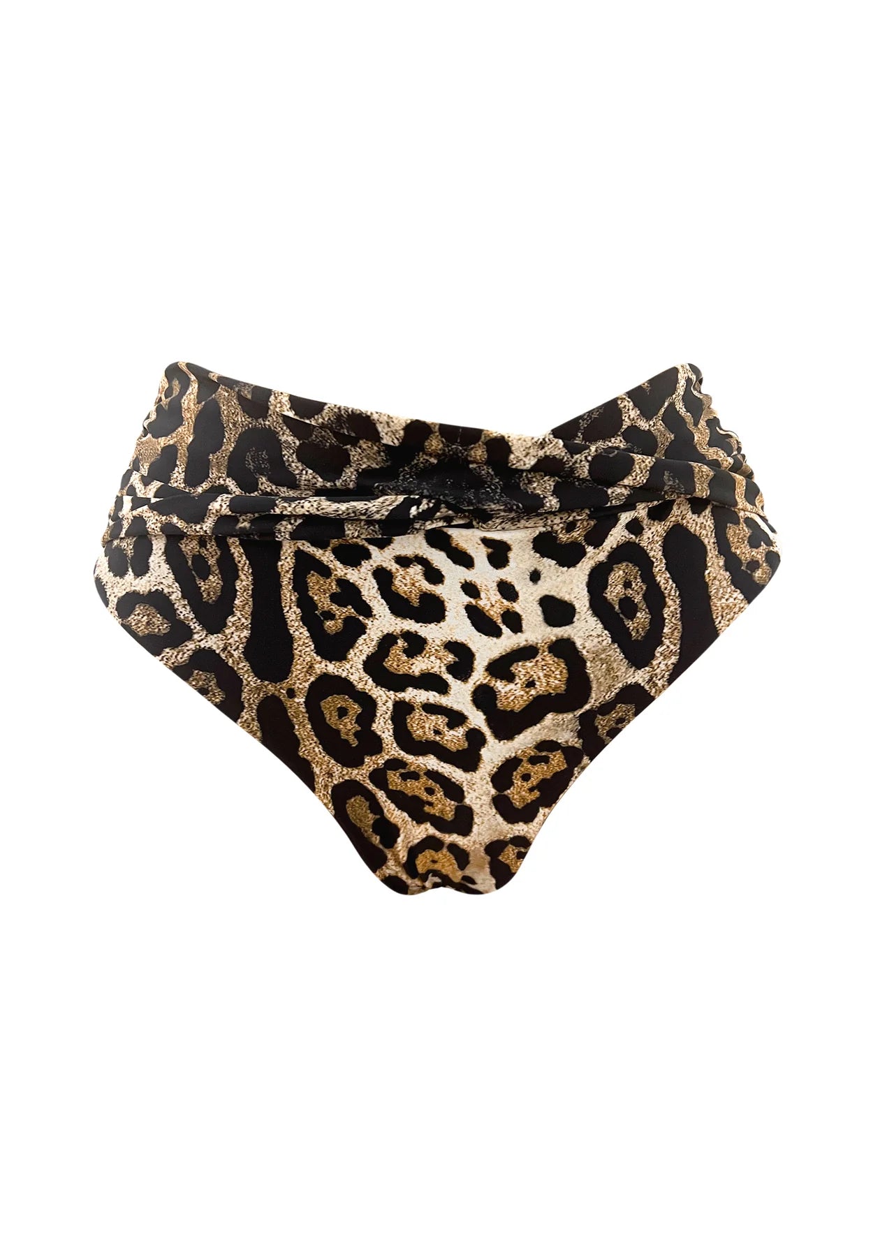 Kaanda Beach life Cheetah Front Twist Mid Rise Bottom