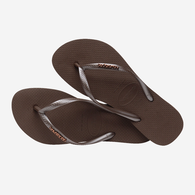 Havaianas Logo Metallic Dark Brown