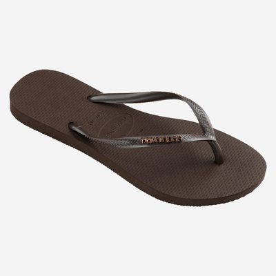 Havaianas Logo Metallic Dark Brown