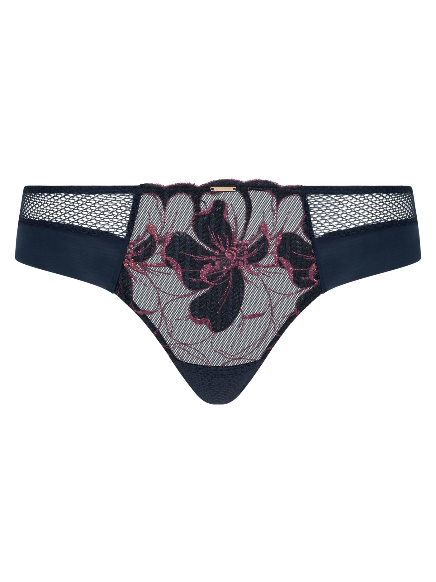Chantelle Fleurs Revealing Shorty Sailing Blue Lurex
