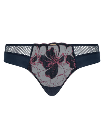 Chantelle Fleurs Revealing Shorty Sailing Blue Lurex