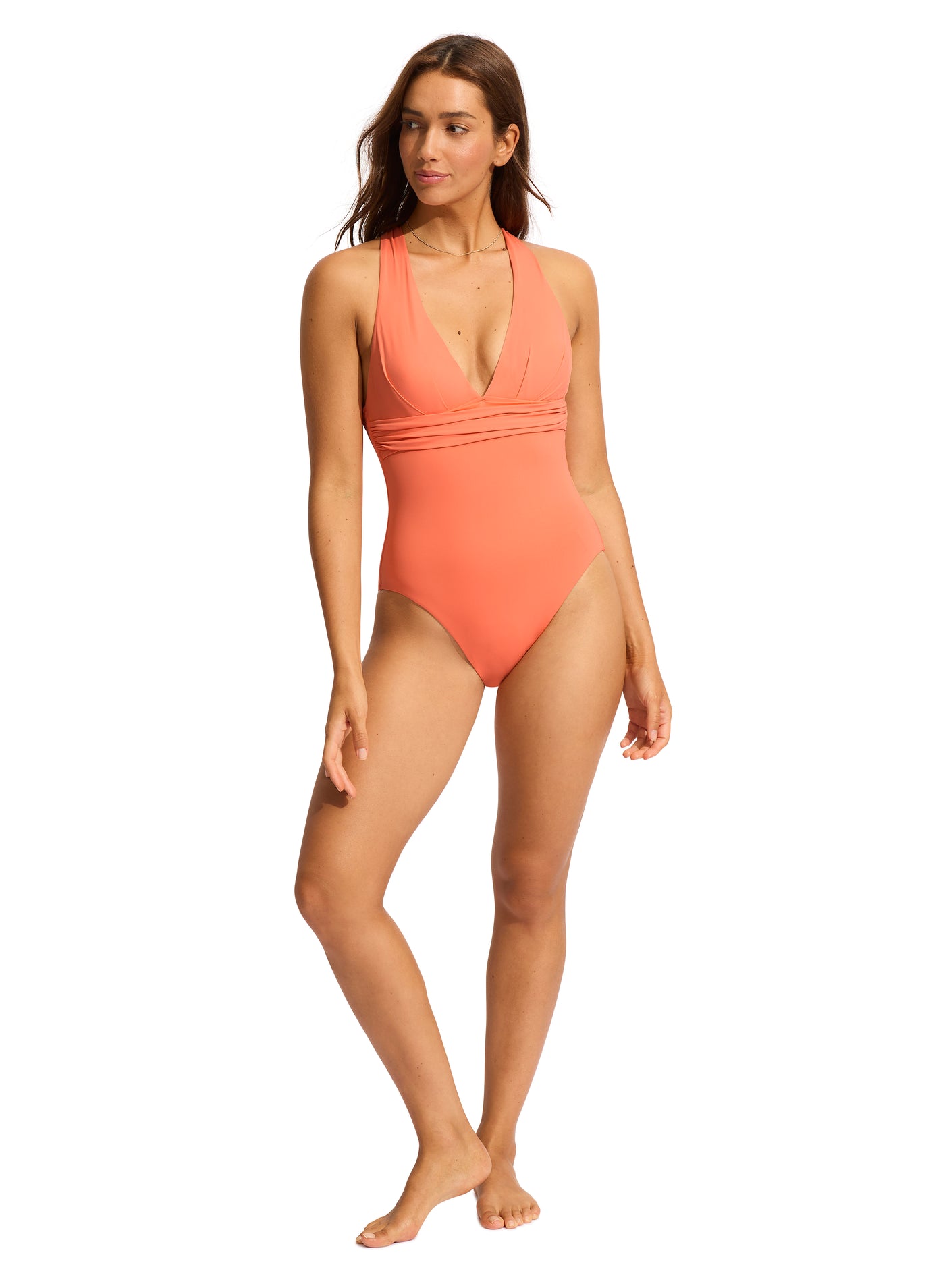 Seafolly Collective Cross Back one piece Melon