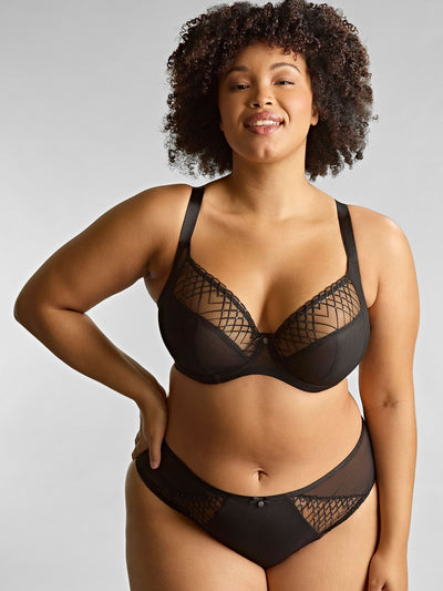 Panache Ella Plunge Bra Black Sequin