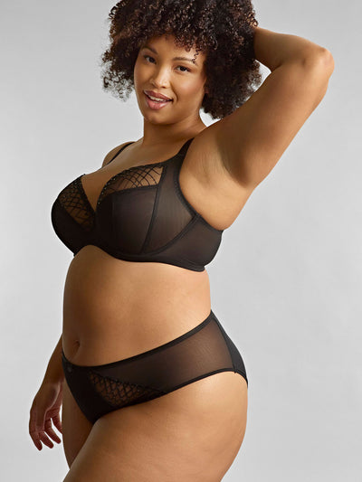 Panache Ella Plunge Bra Black Sequin