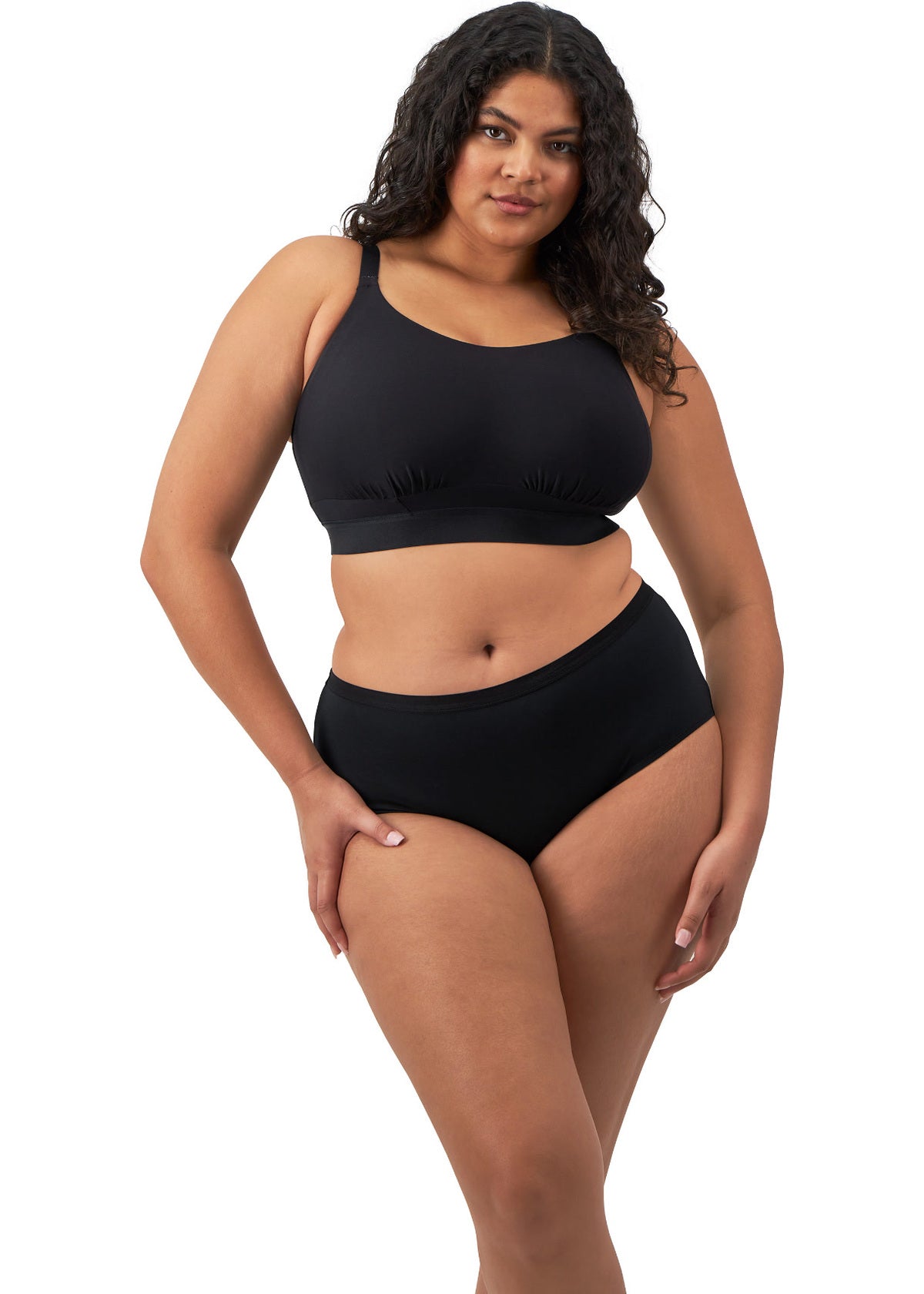 Elomi Downtime Grey Marl Non Wired Bralette Black