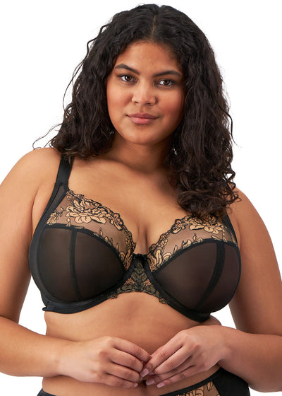 Elomi Teagan Plunge bra Black Almond