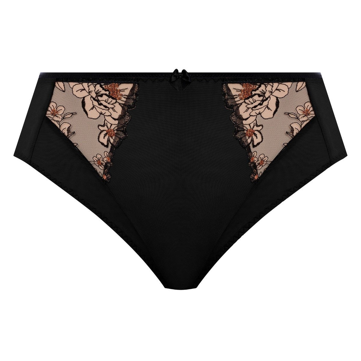 Elomi Teagan High Leg Brief Black Almond