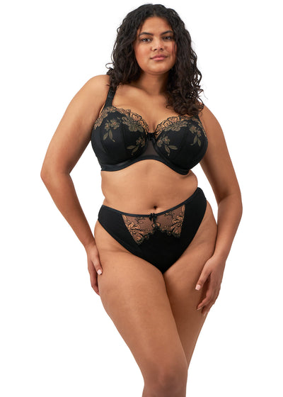 Elomi Teagan Thong Black Almond
