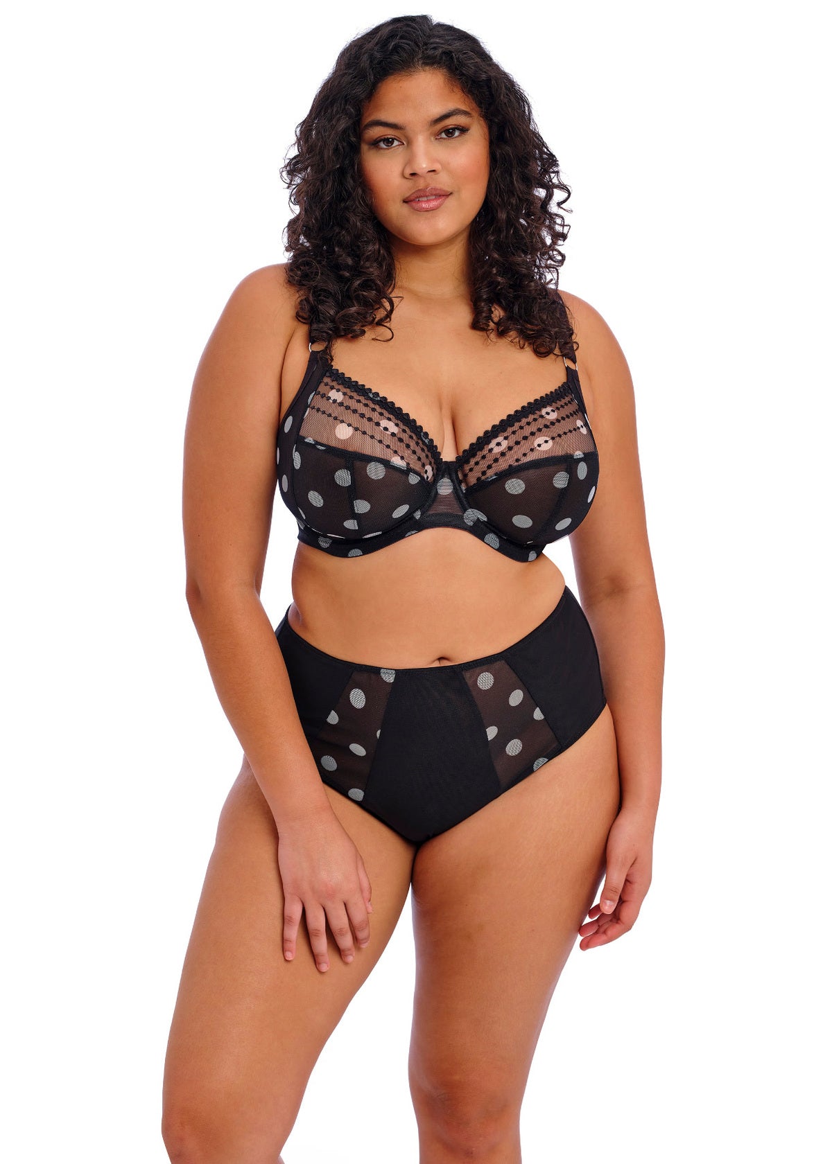 Elomi Matilda Plunge Bra Black Dot