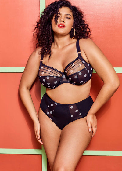 Elomi Matilda Plunge Bra Black Dot