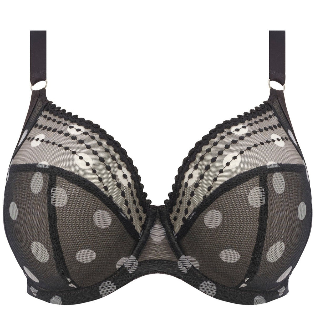 Elomi Matilda Plunge Bra Black Dot