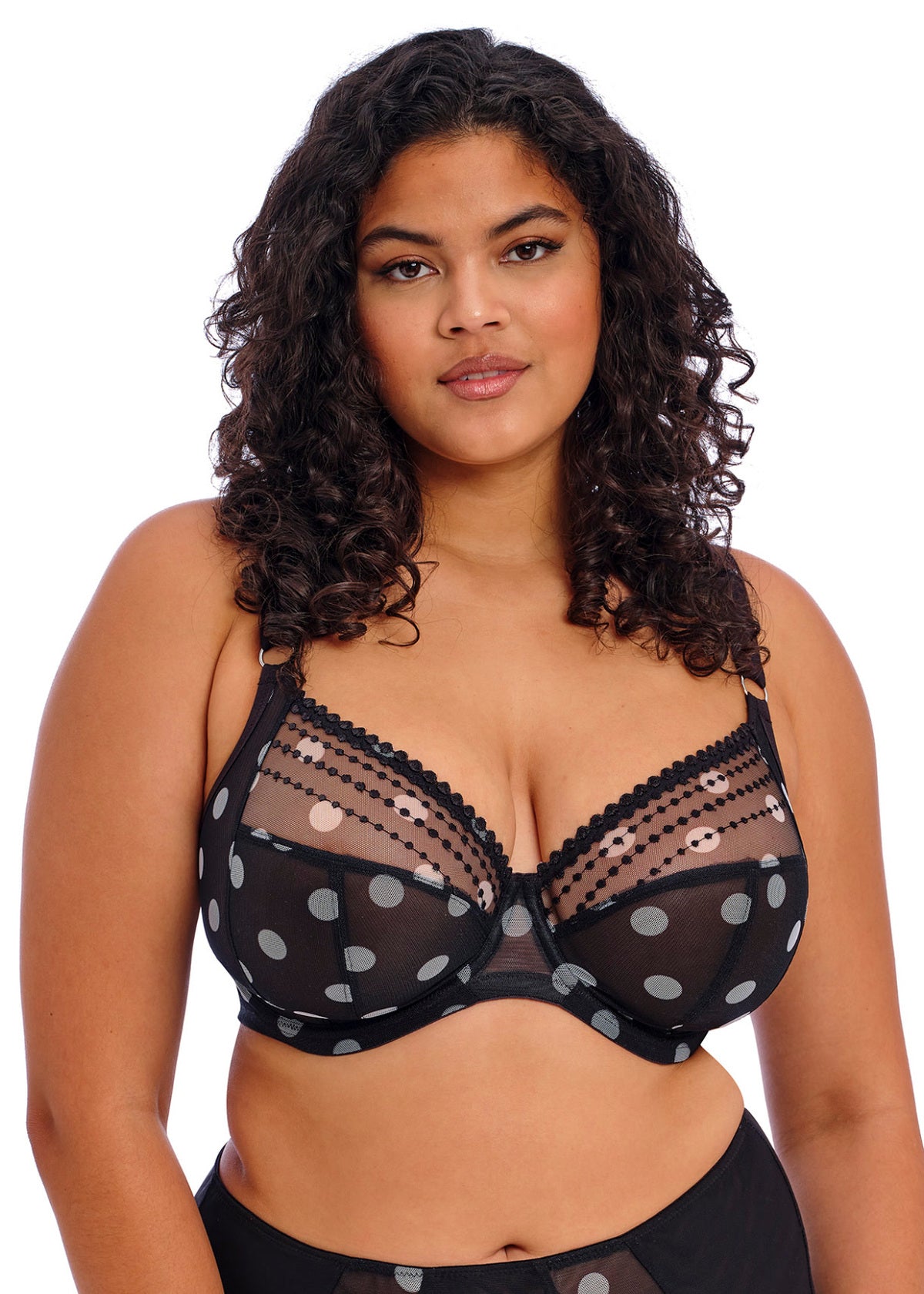 Elomi Matilda Plunge Bra Black Dot