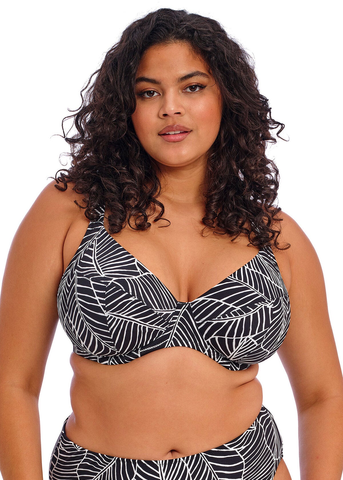 Elomi Swim Kata Beach Plunge Bikini Top Black