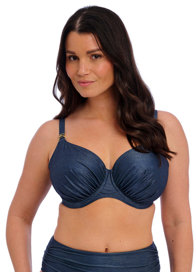 Fantasie Swim Paros Coast Uw Gathered Full Cup Bikini Top Midnight Sparkle