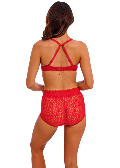 Wacoal Halo lace Underwired bra Equestrian Red