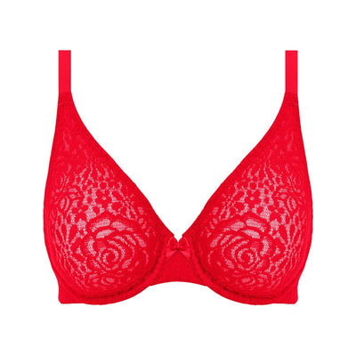 Wacoal Halo lace Underwired bra Equestrian Red