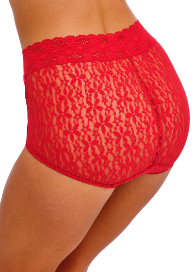 Wacoal Halo Lace Full Briefs Equestrian Red