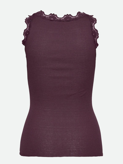 Rosemunde Classic silk top with lace Winetasting