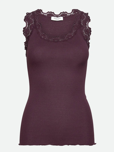 Rosemunde Classic silk top with lace Winetasting