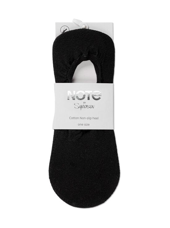 Note Cotton Non-slip Heel Black