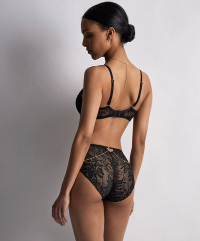 Aubade Gold Pleasure High-waist Brief Black Light