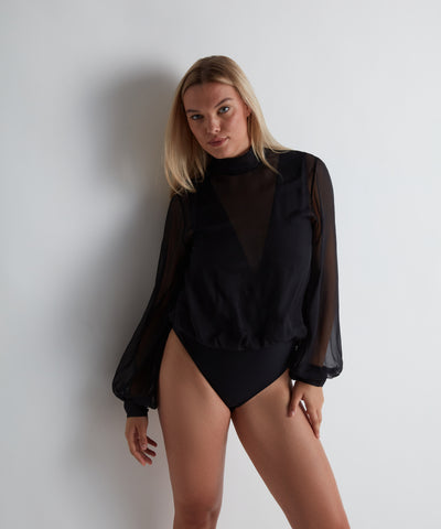 Aubade Long Sleeved Bodys Black