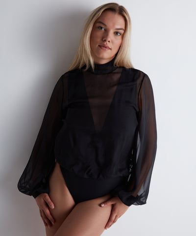 Aubade Long Sleeved Bodys Black