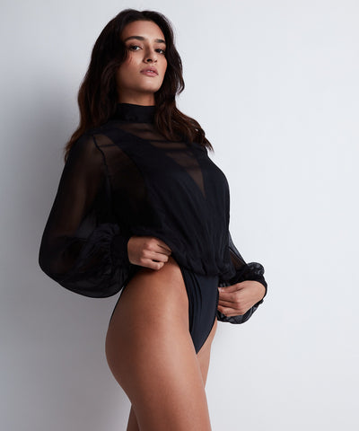 Aubade Long Sleeved Bodys Black