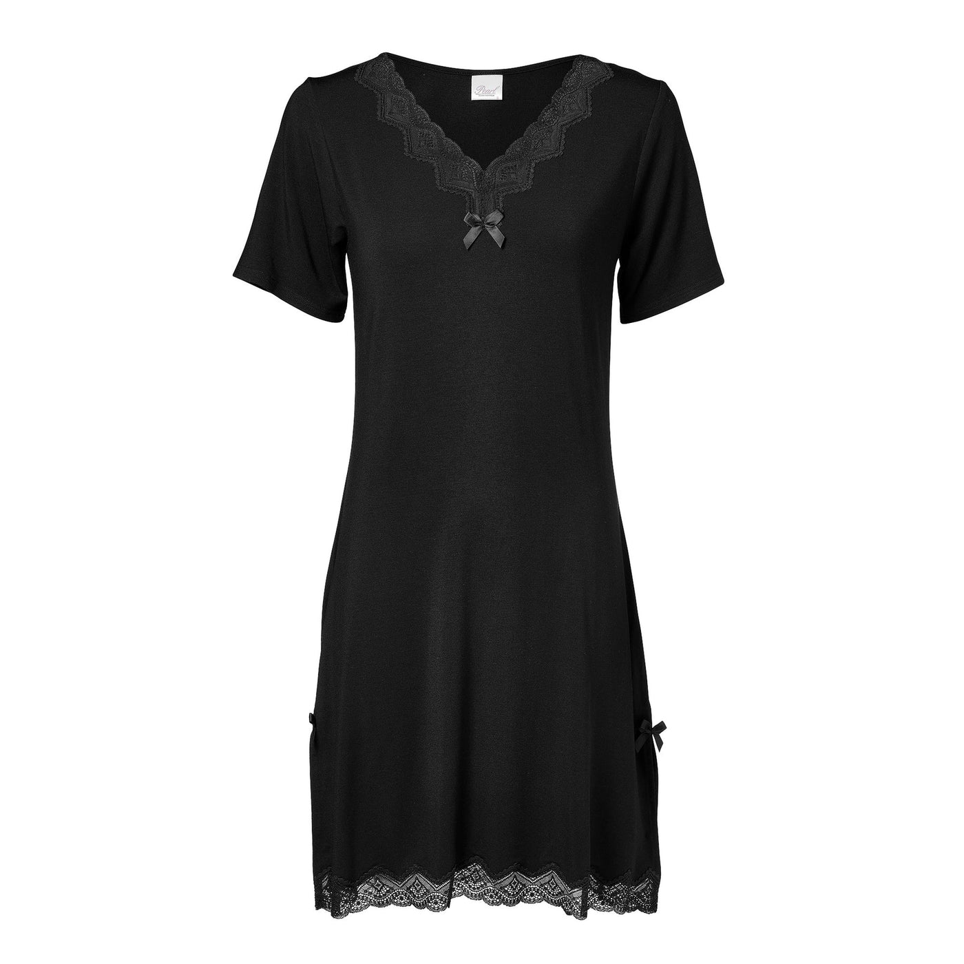 Pearl Design Stockholm Diana S/S Night Dress Black