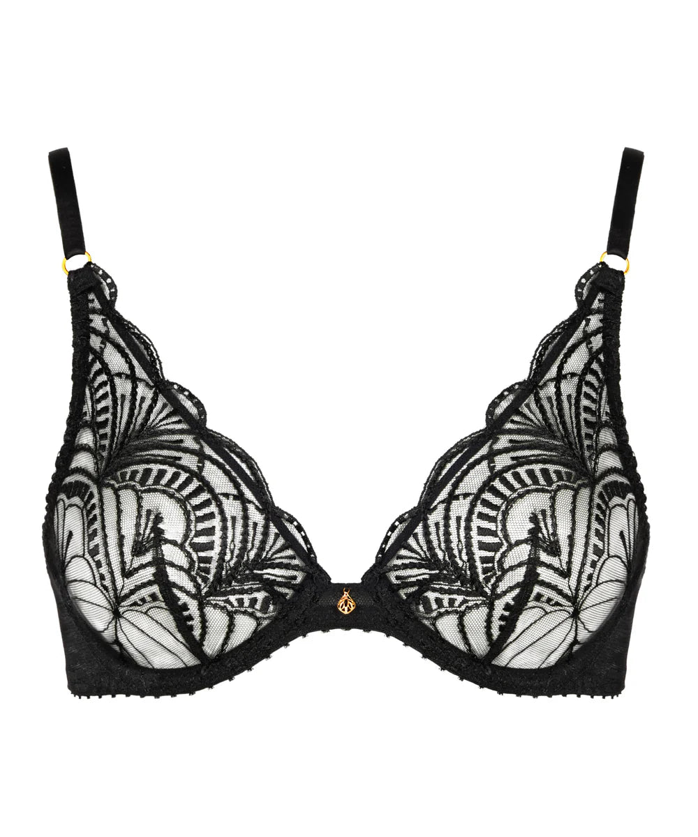 Aubade Vibes Underwired Triangle Bra Black