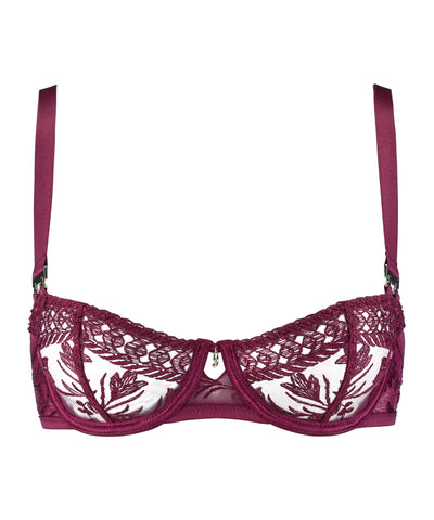 Aubade Magnetic Spell Half Cup Bra Crimson Red