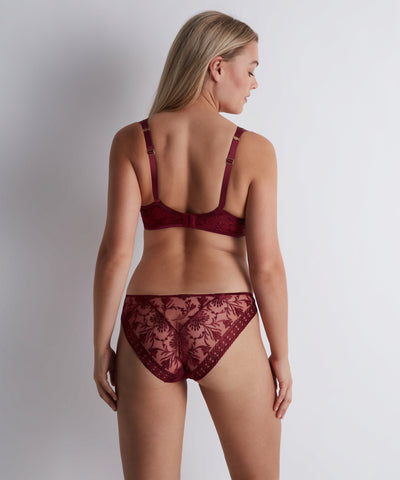 Aubade Magnetic Spell Half Cup Bra Crimson Red
