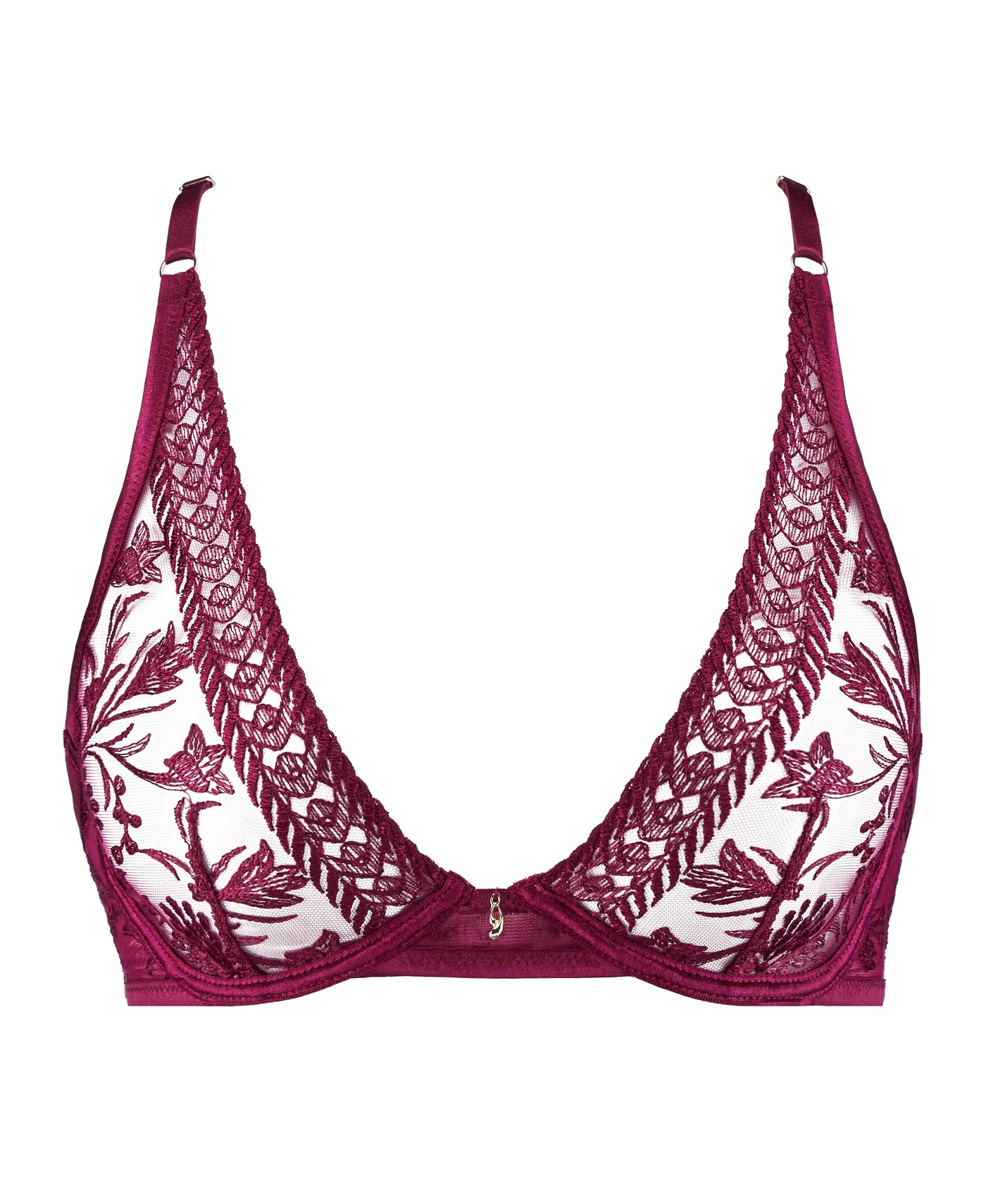Aubade Magnetic Spell Triangle Bra Crimson Red
