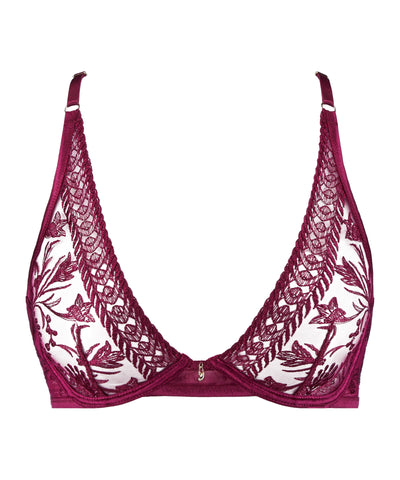 Aubade Magnetic Spell Triangle Bra Crimson Red