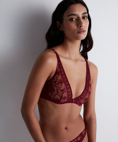 Aubade Magnetic Spell Triangle Bra Crimson Red