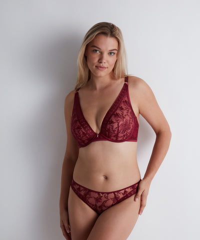 Aubade Magnetic Spell Triangle Bra Crimson Red