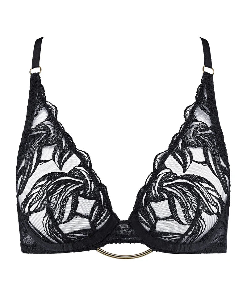 Aubade Into the groove Underwired triangle Bra Black