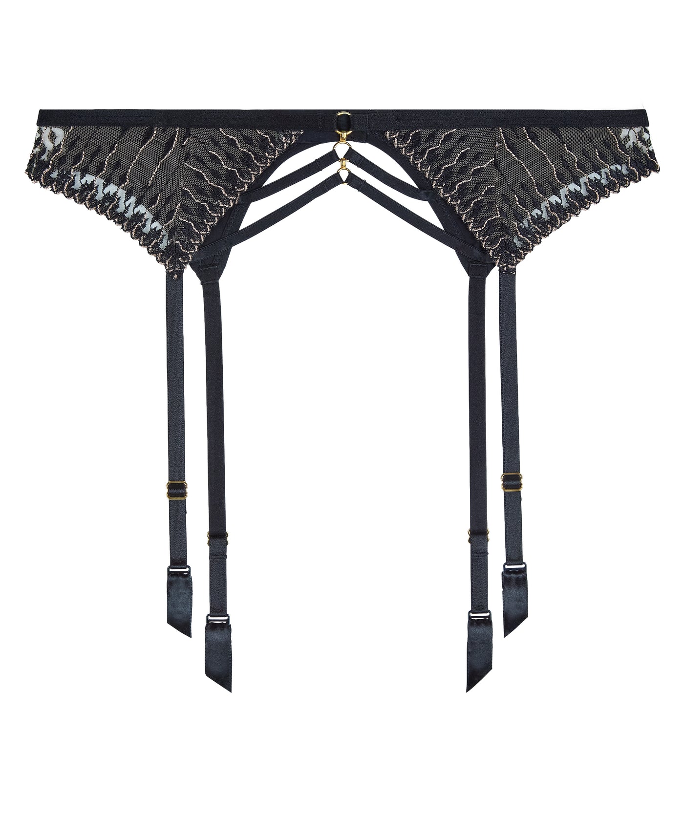 Aubade Voodoo Kiss Suspender Belt Millenium Black