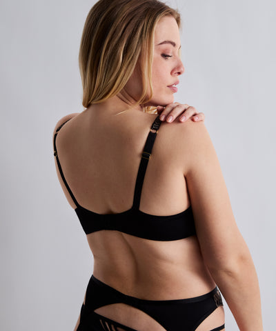 Aubade Voodoo Kiss Half cup Bra Millenium Black